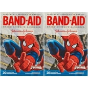 Band-Aid Adhesive Bandages, Marvel Spiderman, Assorted Sizes 20 Ct, 2-Pack