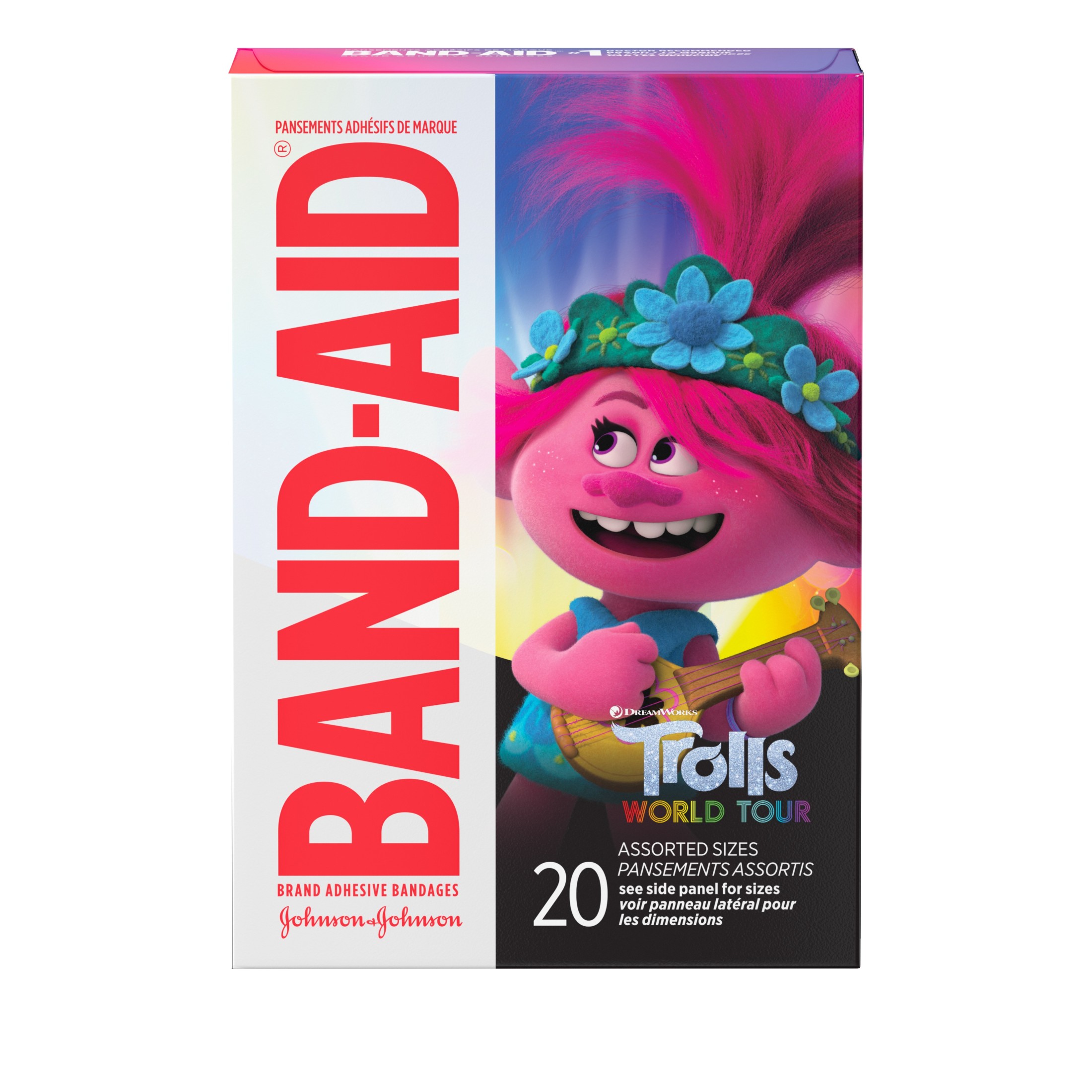 Band-Aid Bandages, DreamWorks Trolls, Assorted Sizes 20 Ct