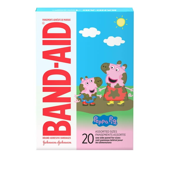 Band-Aid Bandages, Peppa Pig, Assorted Sizes 20 ct (Pack of 2)