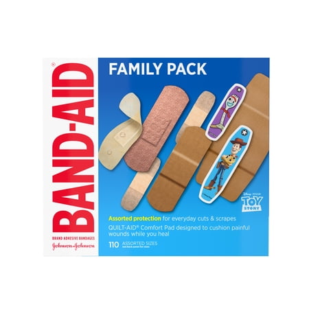 Band-Aid Brand Adhesive Bandage Family Variety Pack, Assorted, 110 Count