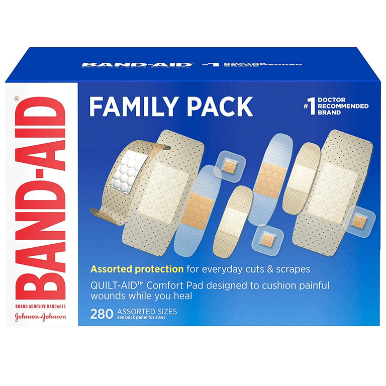 Band-Aid Brand Adhesive Bandage Family Variety Pack, Sheer & Clear Flexible  Sterile Bandages with Hurt-Free, Breathable Technology for First Aid Wound