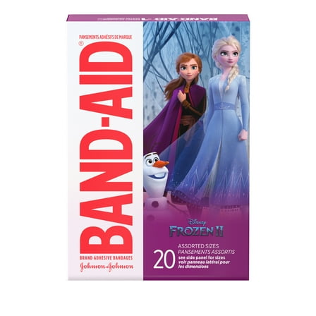Band-Aid Brand Adhesive Bandages, Disney Frozen, Assorted Sizes 20 ct (Pack of 2)