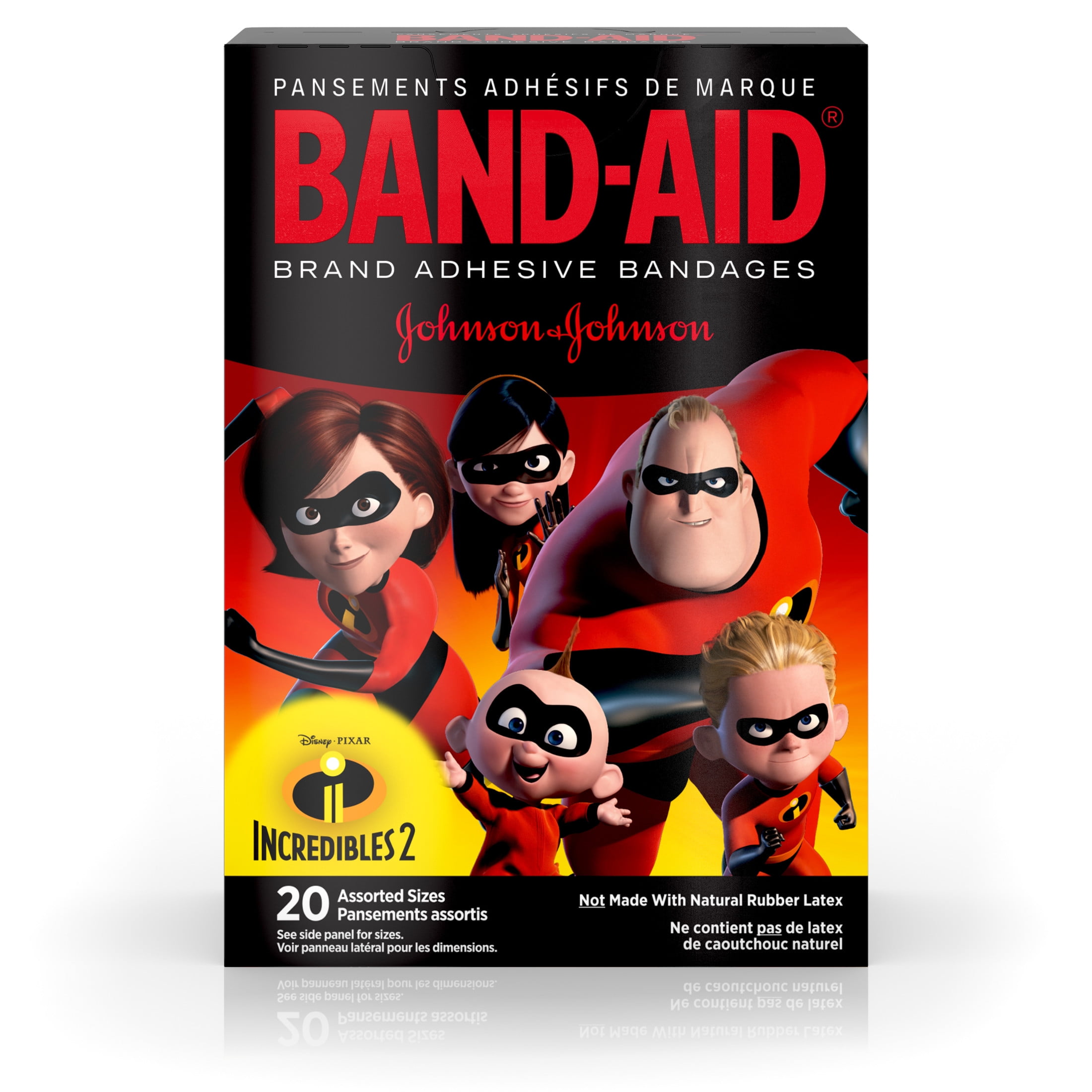 Band Aid Brand Adhesive Bandages Incredibles 2 Assorted Sizes 20 Ct Walmart Business Supplies