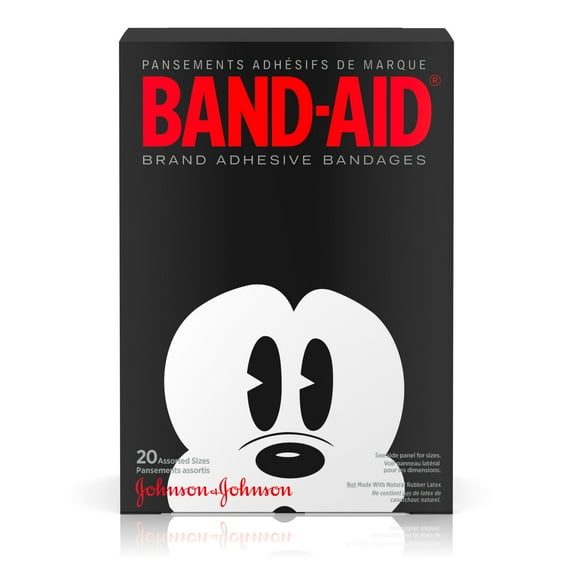 Band-Aid Brand Adhesive Bandages, Mickey Mouse Assorted Sizes 20 Ct