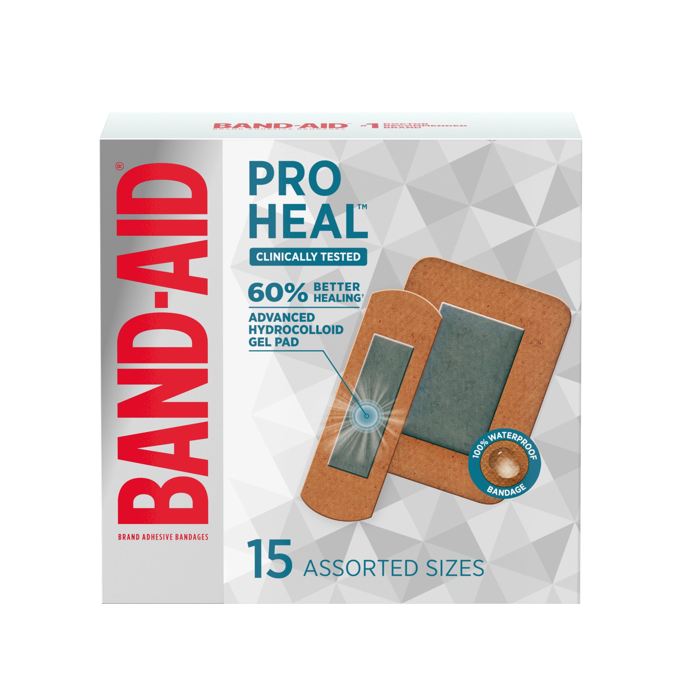 BAND-AID Antibiotic Adhesive Bandages, Assorted Sizes, 20/Box
