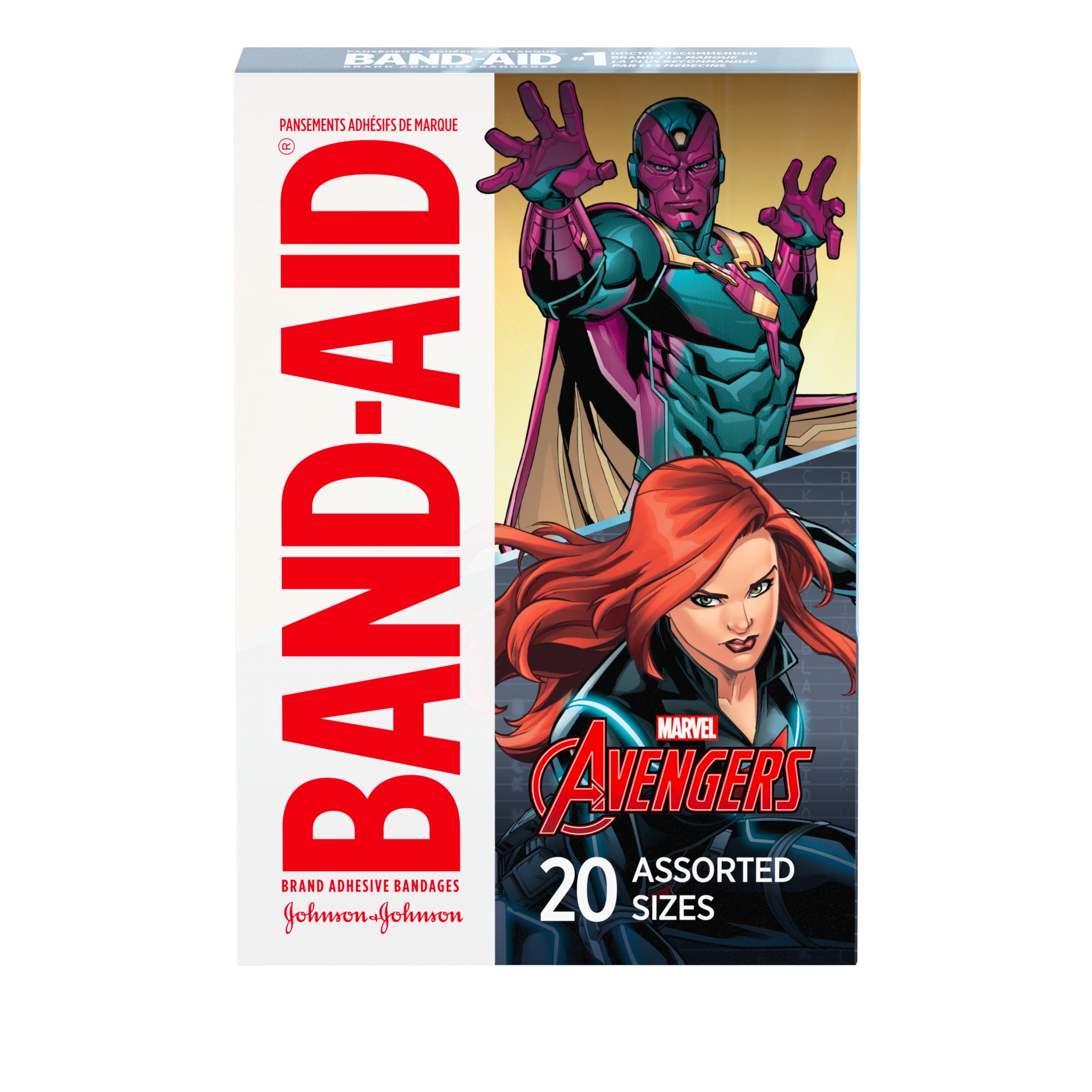 Band-Aid Brand Bandages for Kids, Marvel Avengers, Assorted, 20 Ct