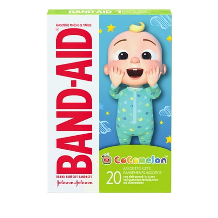 Band-Aid Brand Bandages for Kids, Moonbug CoComelon, Assorted, 20 Count