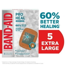 Band-Aid Brand Extra Large Pro Heal Bandages + Hydrocolloid Pads, 5 Ct