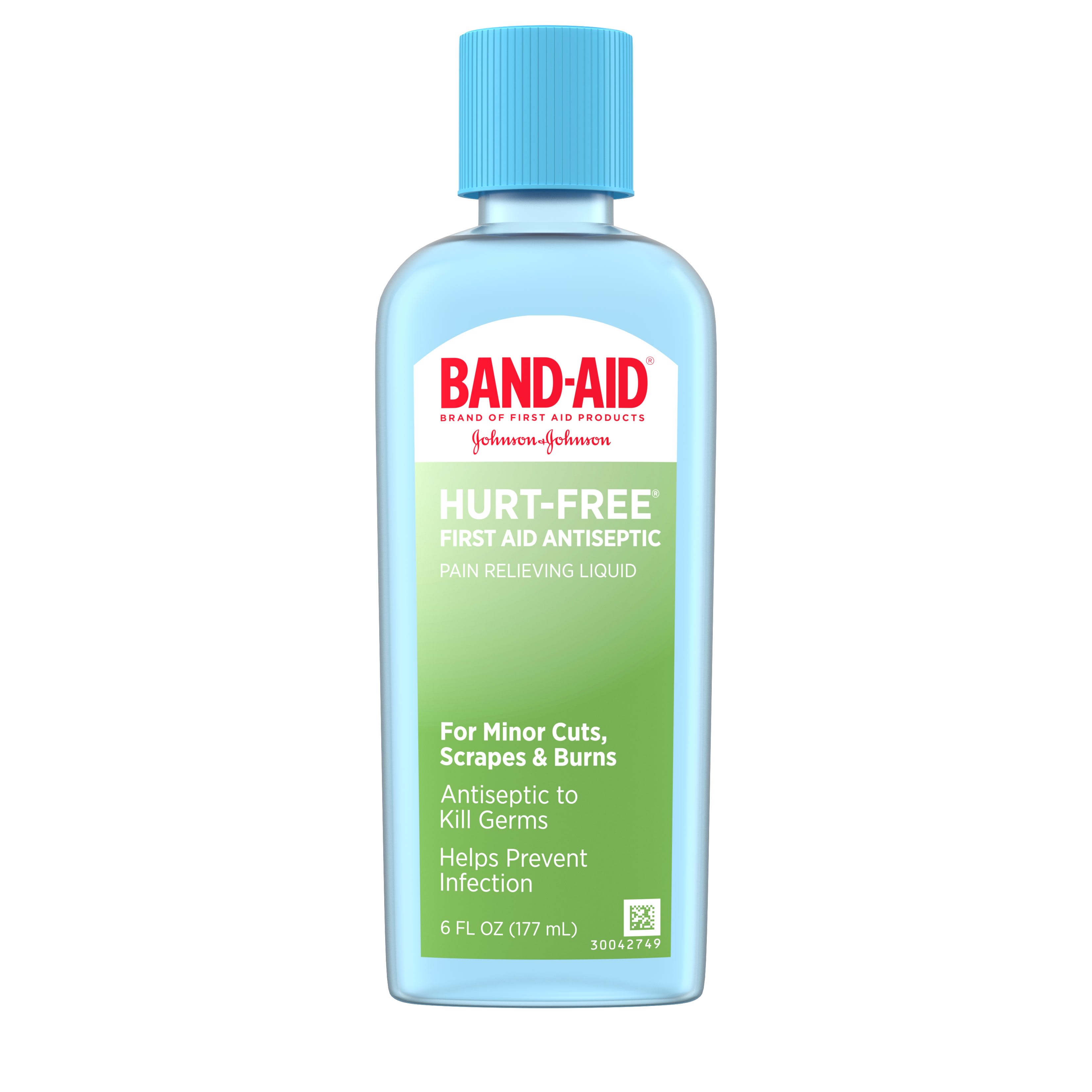 Band Aid Brand First Aid Hurt-Free Antiseptic Wound Wash, 6 fl. oz - image 1 of 12