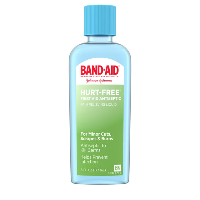 Band Aid Brand First Aid Hurt-Free Antiseptic Wound Wash, 6 fl. oz