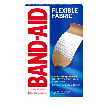Band-Aid Brand Flexible Fabric Adhesive Bandages, Extra Large, 10 Count