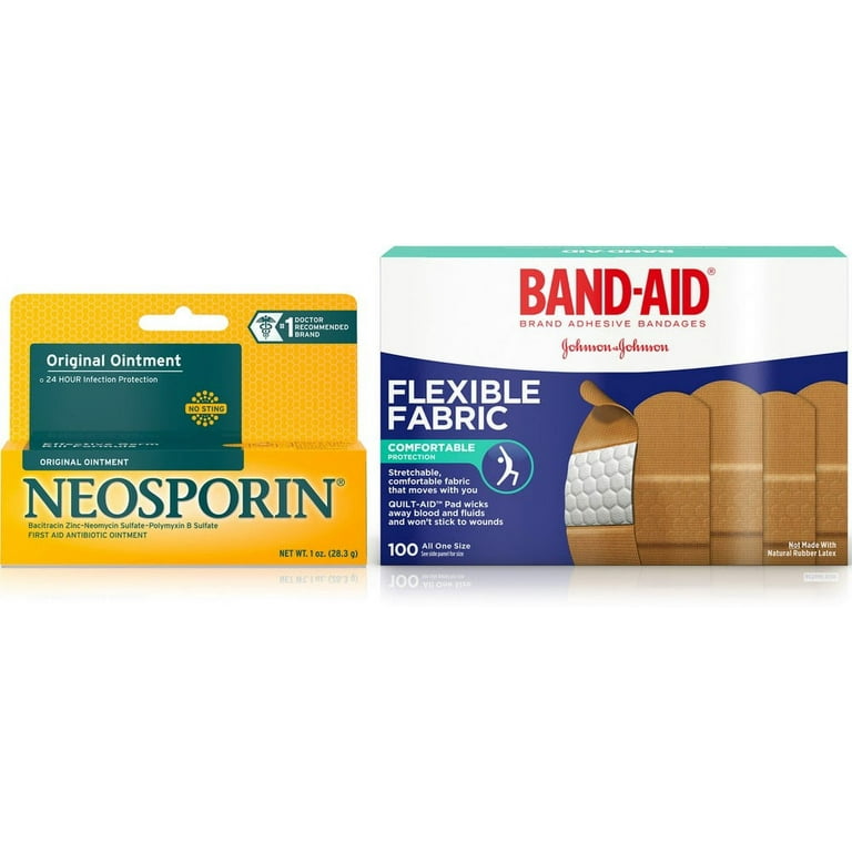 BAND-AID Brand Flexible Fabric Adhesive Bandages 100 Count (All One Size)