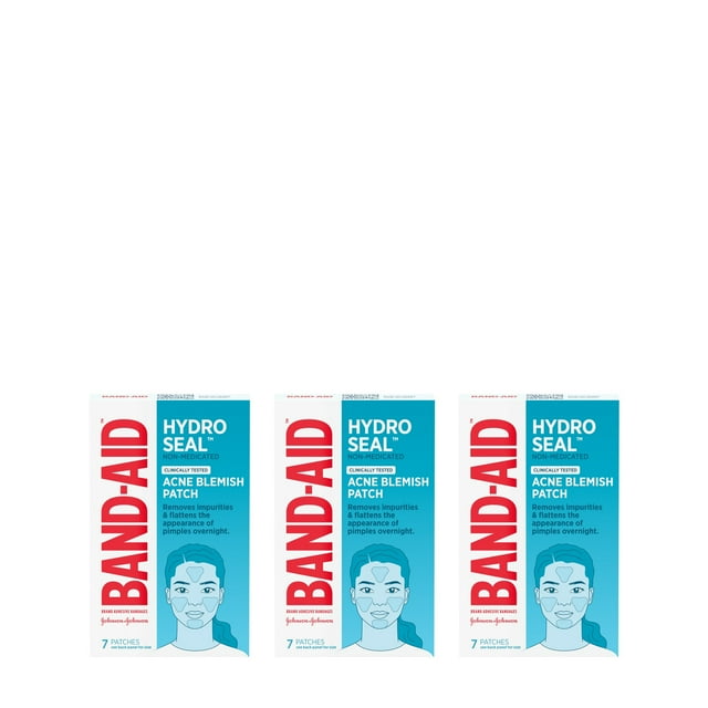 Band Aid Brand Hydro Seal Acne Blemish Face Patches, 3 x 7 Patches