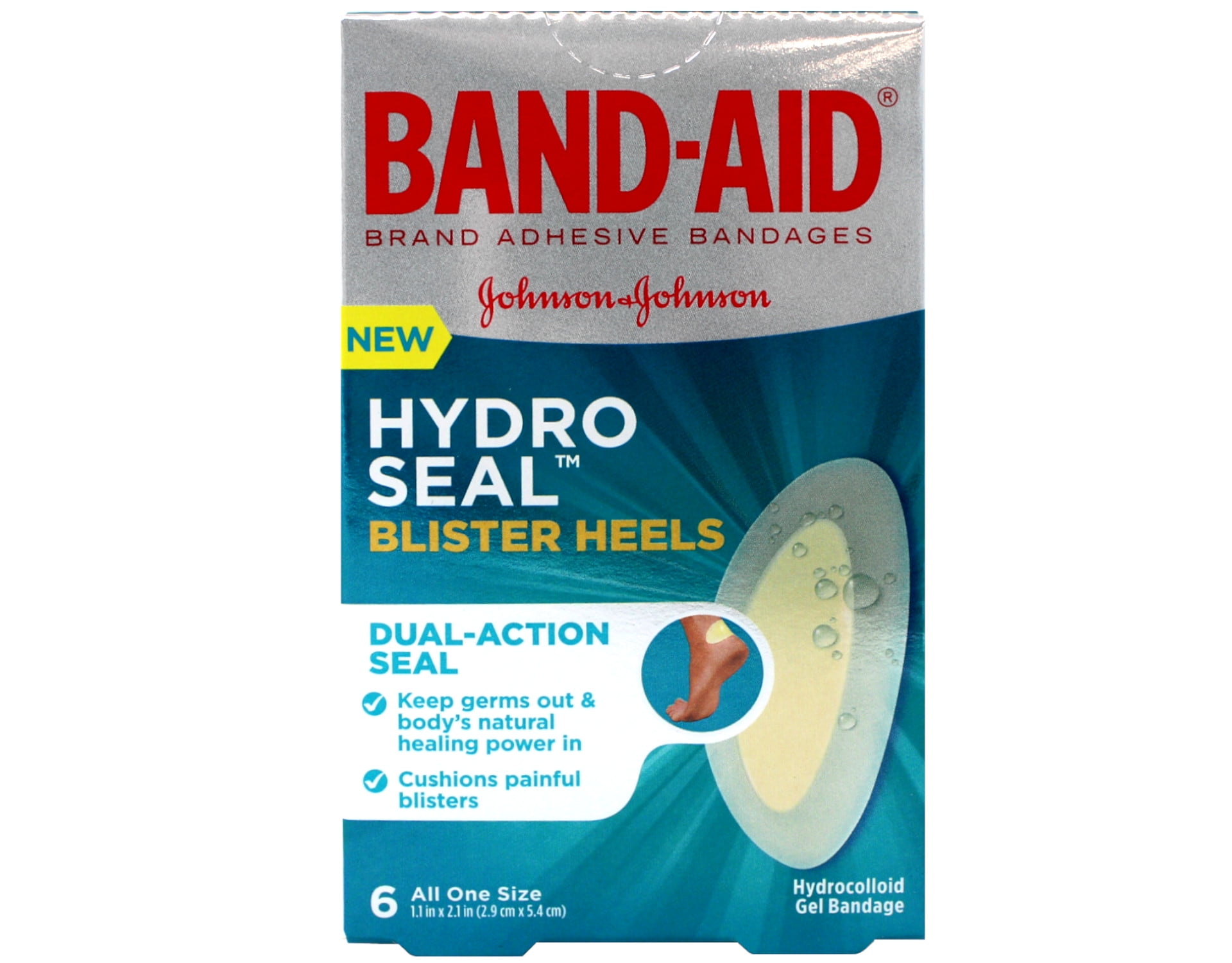 BandAid Brand Hydro Seal Adhesive Bandages for Heel Blisters