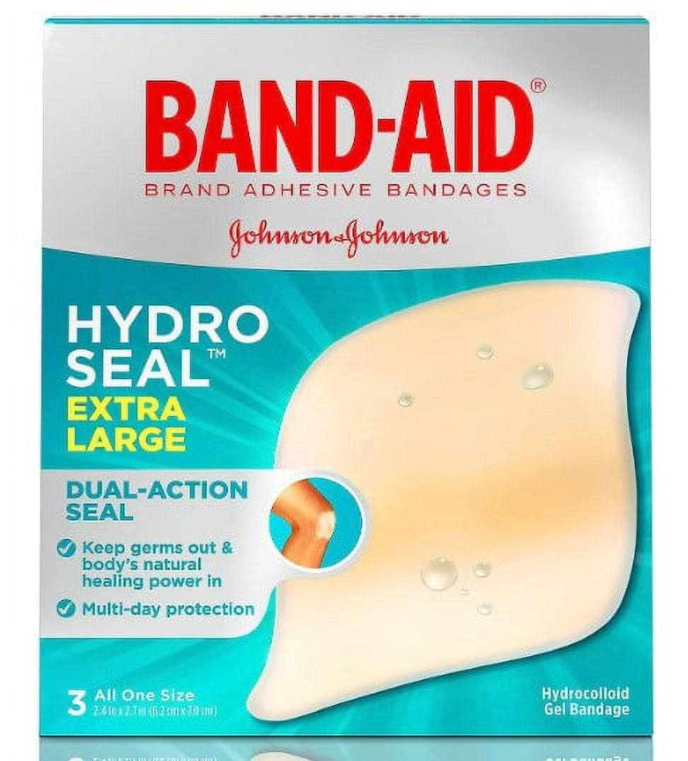 BandAid Brand Hydro Seal Adhesive Hydrocolloid Gel Bandages for Wound