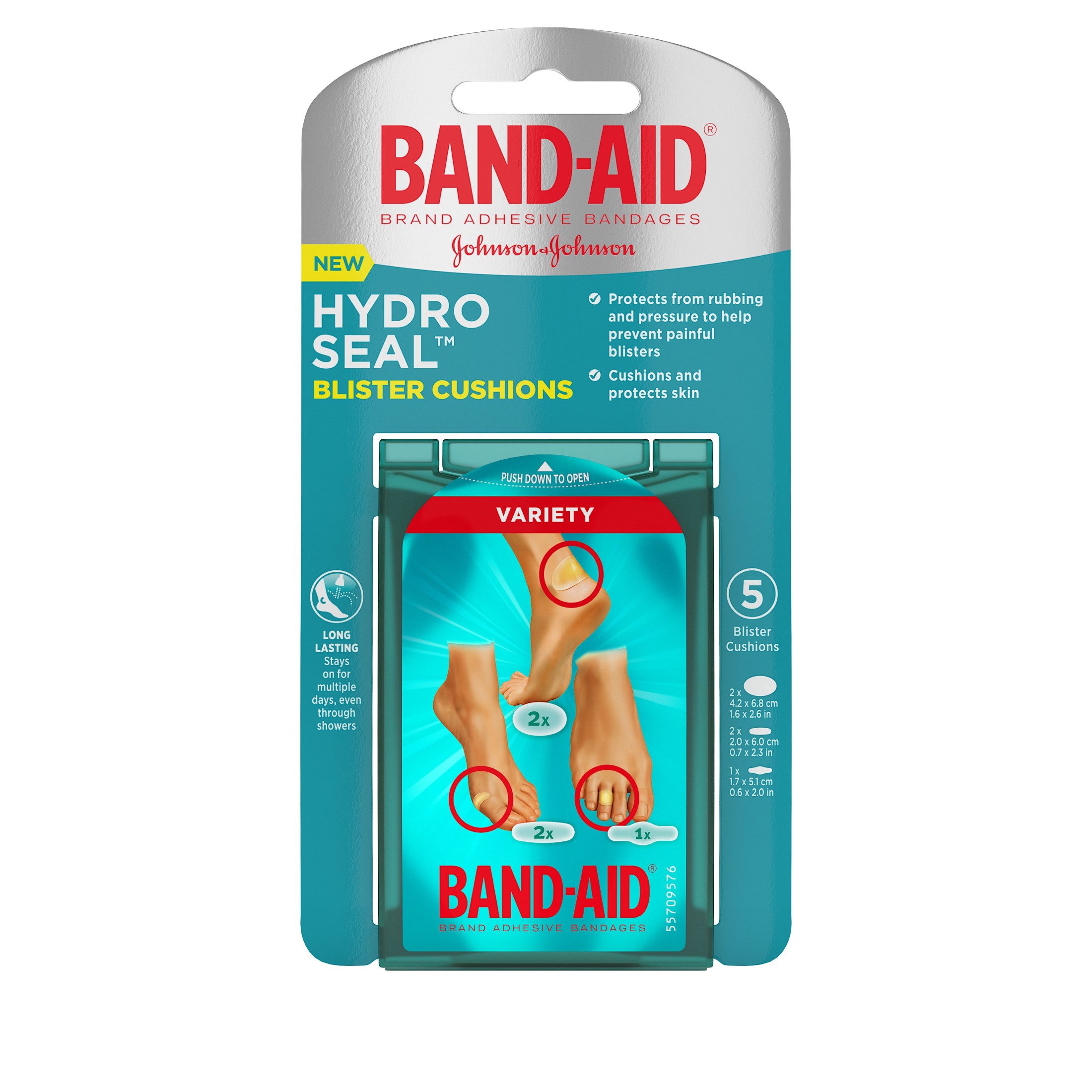 Band-Aid Brand Hydro Seal Bandages Blister Cushion, Variety Pack 5 ...