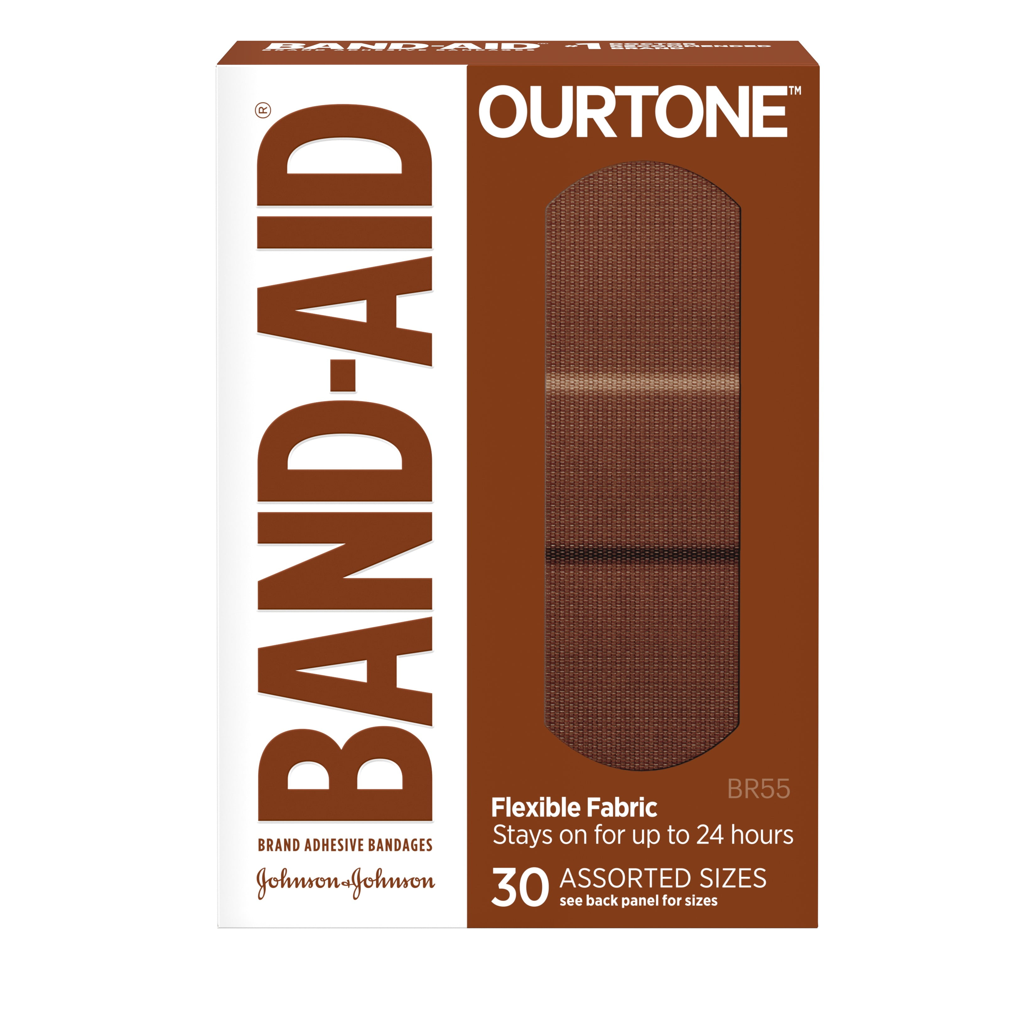 Band-Aid Brand OurTone Adhesive Bandages, BR55, 30 ct (Pack of 4)