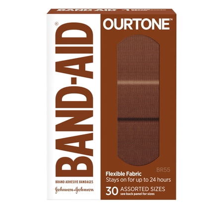 Band-Aid Brand OurTone Adhesive Bandages, BR55, 30 ct (Pack of 4)