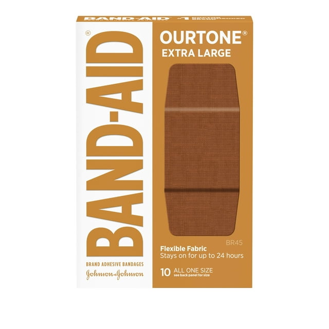 Band-Aid Brand Ourtone Adhesive Bandages, BR45, Extra Large, 10 ct