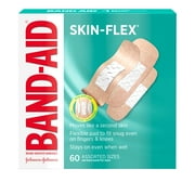 ضمادات لاصقة مرنة للبشرة من ماركة Band-Aid، بأحجام متنوعة، 60 قطعة