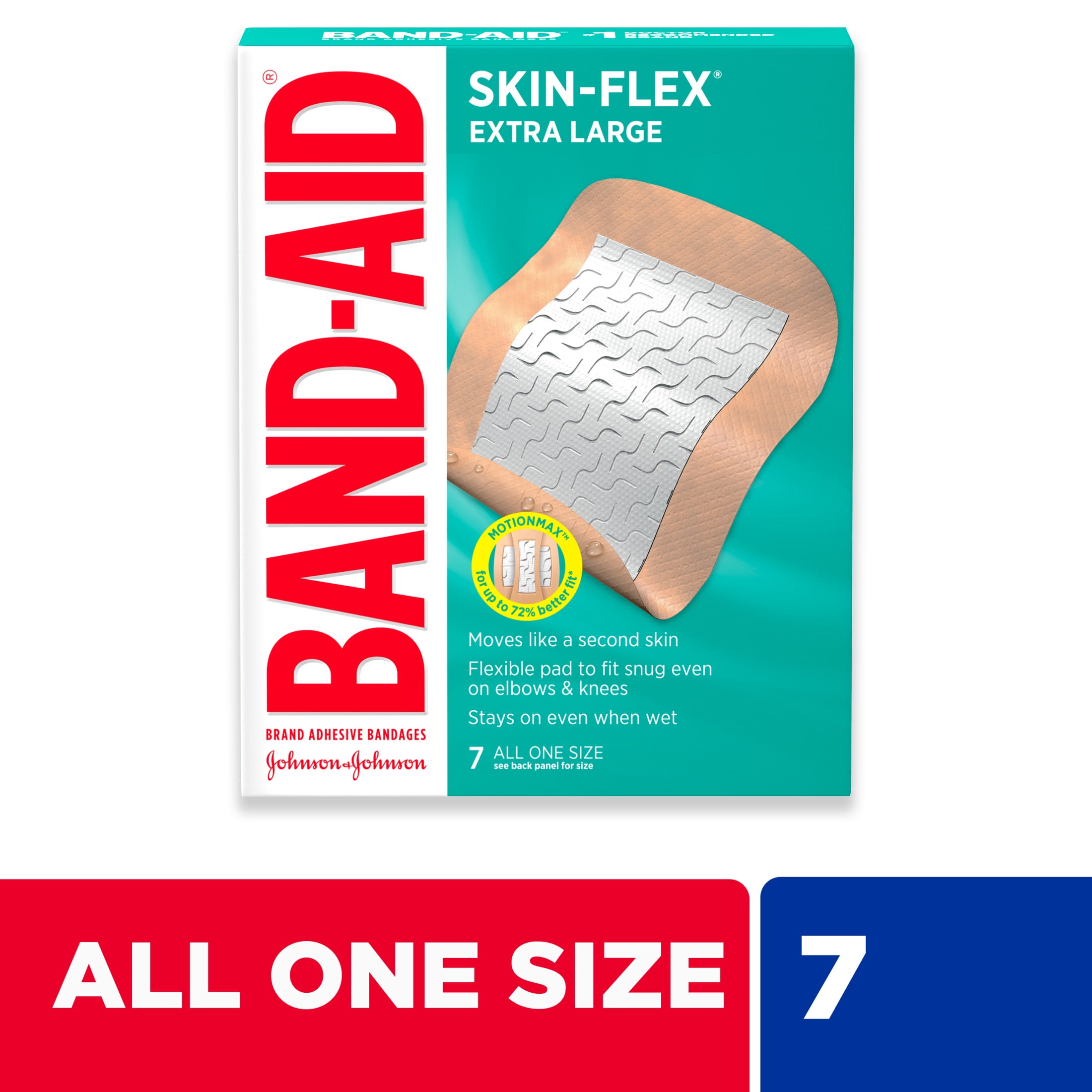 Band Aid Skin Flex Extra Large Adhesive Bandages 7 ct
