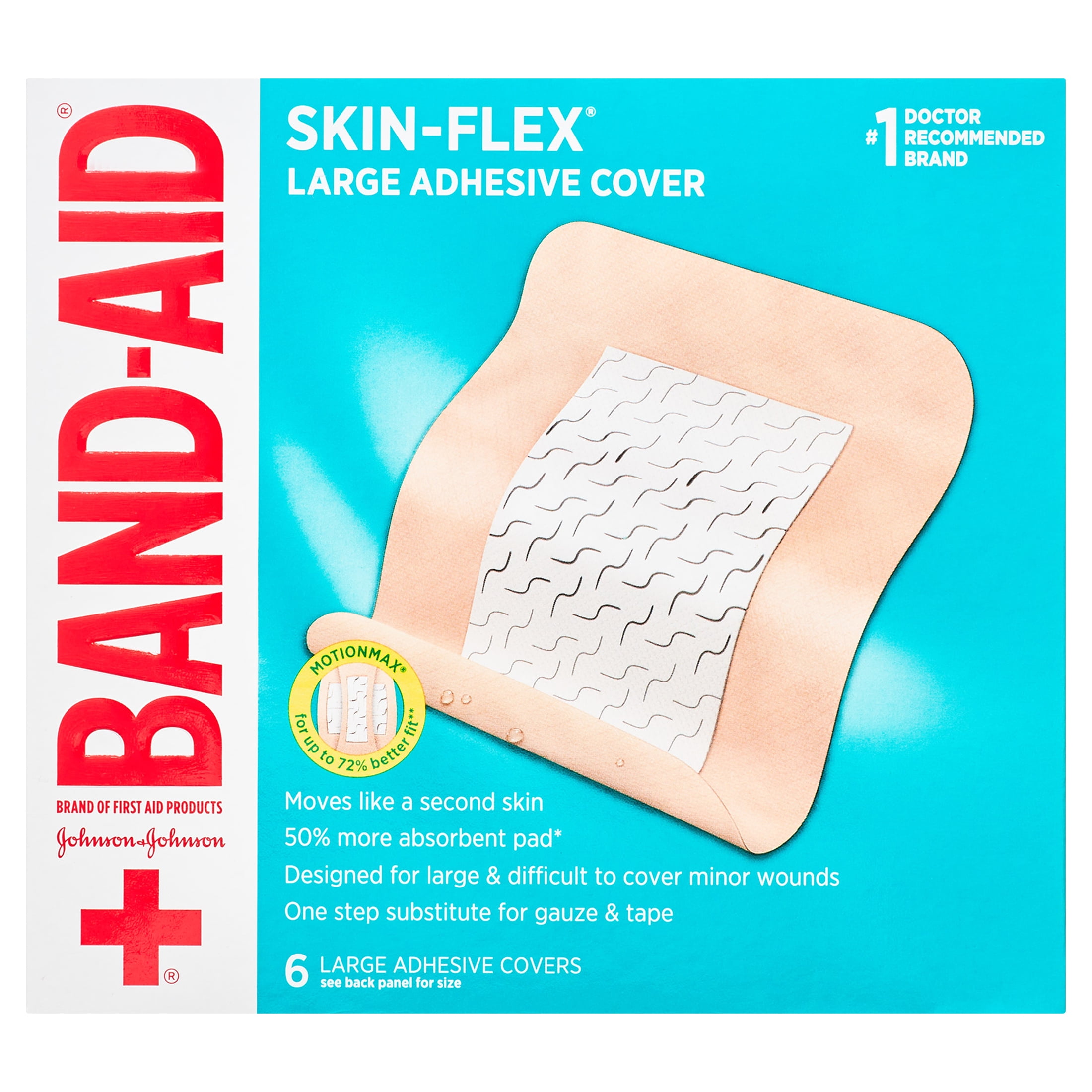 Band-Aid Brand Skin-Flex Adhesive Flexible Wound Covers, Large
