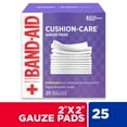 thumbnail image 1 of Band-Aid Brand Small Cushion Care Thick Gauze Pads, 2 in x 2 in, 25 Ct, 1 of 9