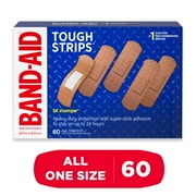 Band-Aid Brand Tough Strips Adhesive Bandage, All One Size, 60 Count