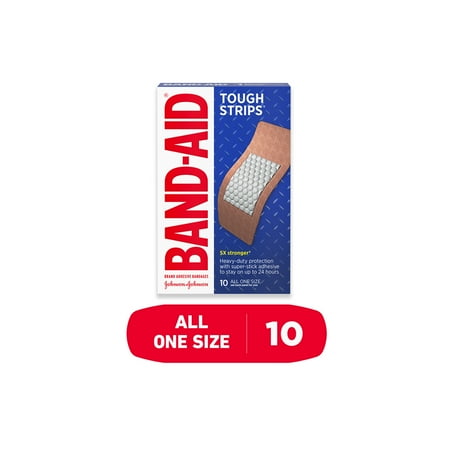 Band-Aid Brand Tough Strips Adhesive Wound Bandage, Extra Large, 10 Count