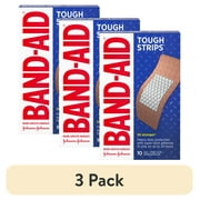 (3 pack) Band-Aid Brand Tough Strips Adhesive Wound Bandage, Extra Large, 10 Ct