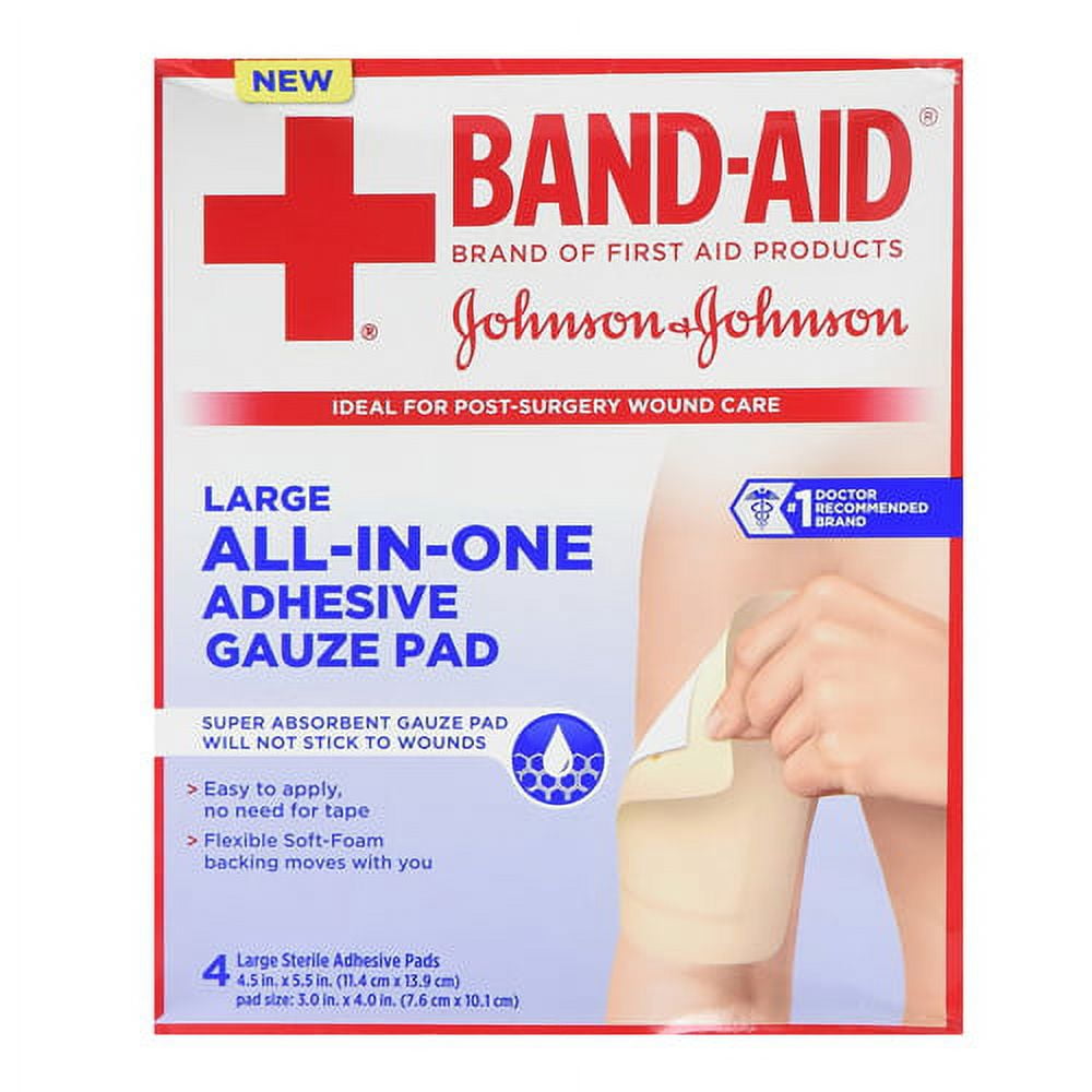 BandAid Brand of First Aid Products AllinOne Adhesive Gauze Pad