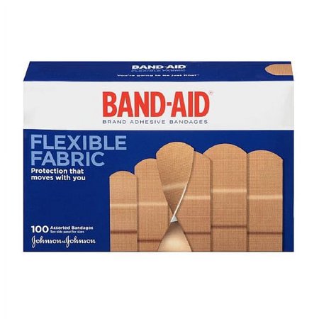 Band Aid Flex Fabric Assorted Bandages - 100 Ea, 2 Pack