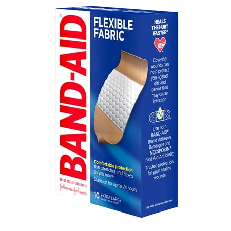 Band Aid Flexible Bandages Covers & Protect Cuts Extra Large 10ct, 3-Pack