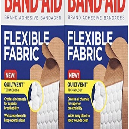 Band-Aid Flexible Fabric Adhesive Bandages, Assorted Sizes (Pack of 6)