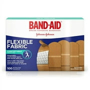 Band-Aid Flexible Fabric Bandages, 1 Inch, 100 Ea