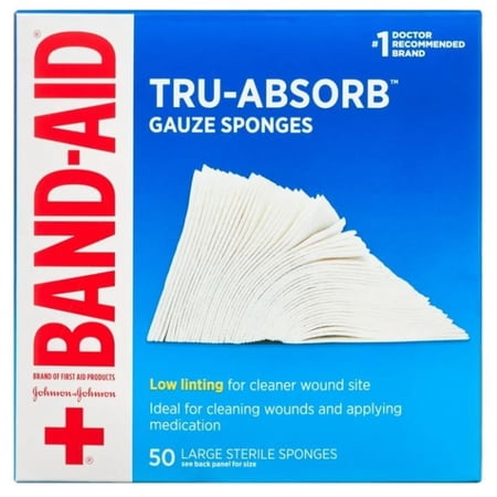 BANDAID Tru-Absorb Gauze Sponges Large (Pack of 6)