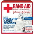 thumbnail image 1 of Band Aid Mirasorb Gauze Sponges, Large 4 Inch X 4 Inch - 50 Ea, 1 of 4