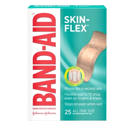 Band-Aid Motion Max Skin-Flex Adhesive Bandages, All One Size, 25 ct, 4 Pack