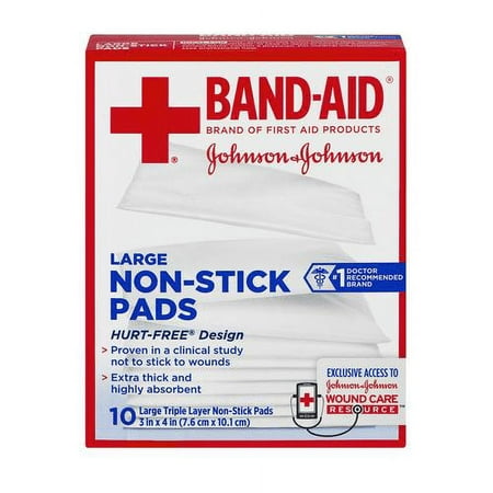Band-Aid Non-Stick Pads Large (Pack of 10)