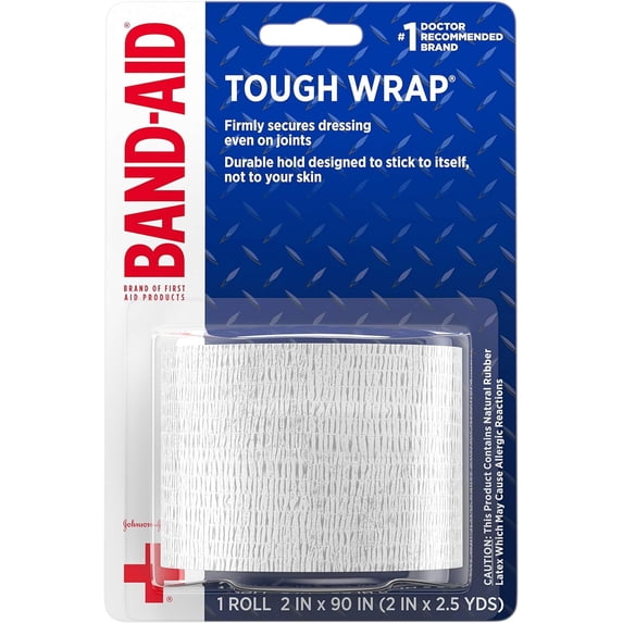 Band Aid Secure Flex Wrap, Medium 2 Inch X 2.5 Yards - 1 Ea, 2 Pack ...
