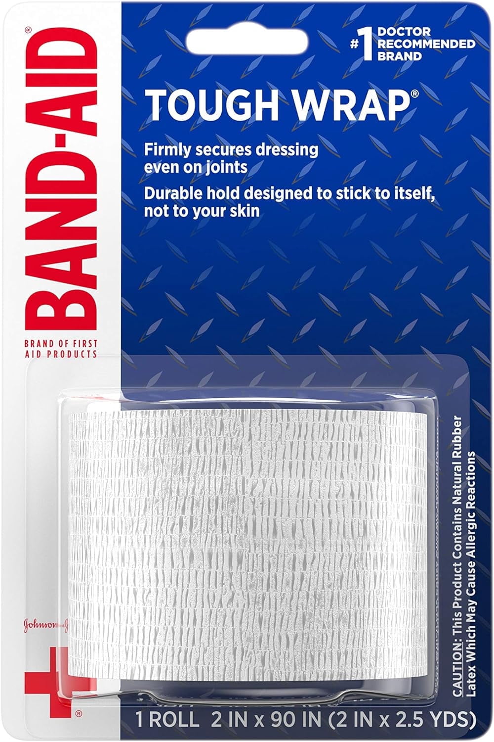 Band Aid Secure Flex Wrap, Medium 2 Inch X 2.5 Yards - 1 Ea, 3 Pack