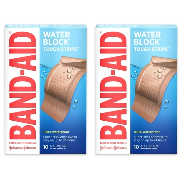 Band-Aid Tough-Strips 100% Waterproof (Pack of 2)