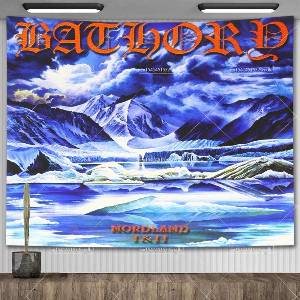 Band Bathory Goat Poster Satan Head Pentagram Tapestry Music Album