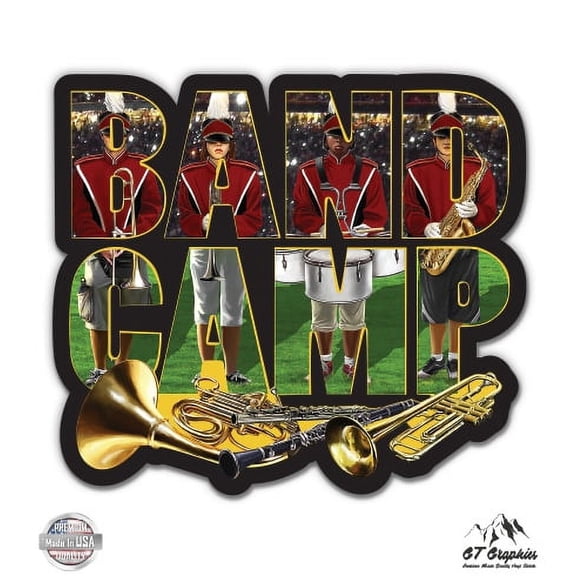 Band Camp - 3" Vinyl Sticker - For Car Laptop I-Pad Phone Helmet Hard Hat - Waterproof Decal