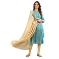 thumbnail image 1 of Band Collar Printed Kurta - Capri Breeze-XX Large, 1 of 6