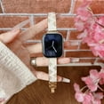 thumbnail image 1 of Band Compatible with Apple Watch 42(Series 1/2/3)/44/45/46/49mm, Women Thin Metal Strap Dressy Jewelry Bracelet with Bling Diamond Leaves for iWatch Series 10 9 8 7 6 5 4 3 2 1 SE Ultra, Gold, 1 of 9