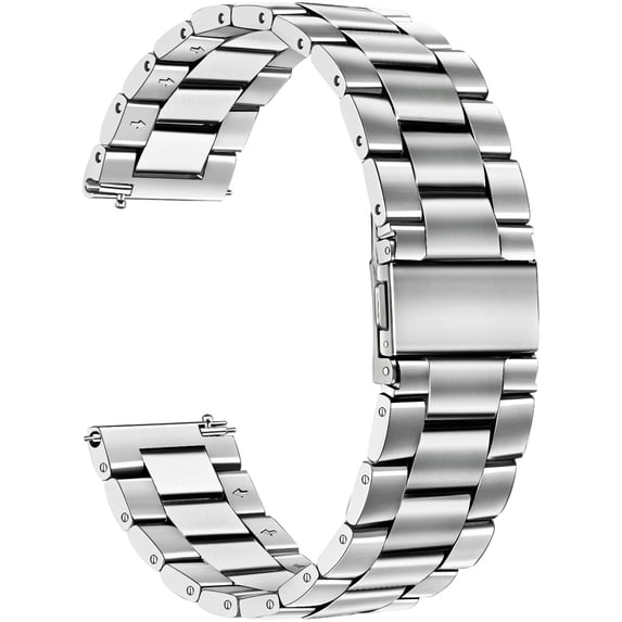 Band for Galaxy Watch 4 Classic 42mm 46mm / Watch4 40mm 44mm / Active2, 20mm Solid Stainless Steel Watchband Quick Release Strap for Samsung Galaxy Watch Active 2 40mm 44mm