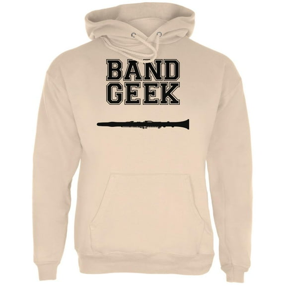 Band Geek Clarinet Mens Hoodie Sand X-LG