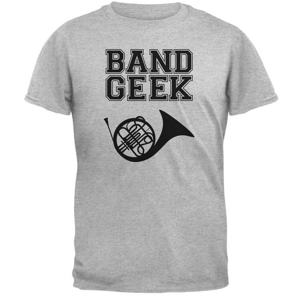Band Geek French Horn Mens T Shirt Heather SM