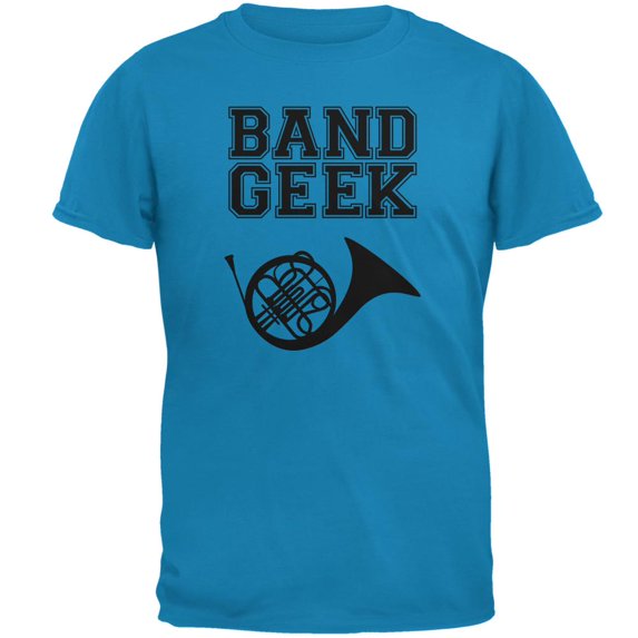 Band Geek French Horn Mens T Shirt Sapphire 2XL